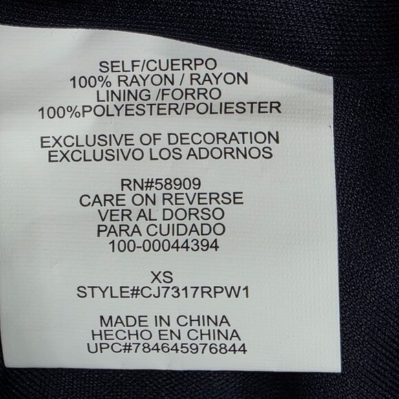 Womens Copper Key Blue Red Plaid Tunic Dress 3/4 Sleeve Round Neck Size XS - Picture 5 of 10